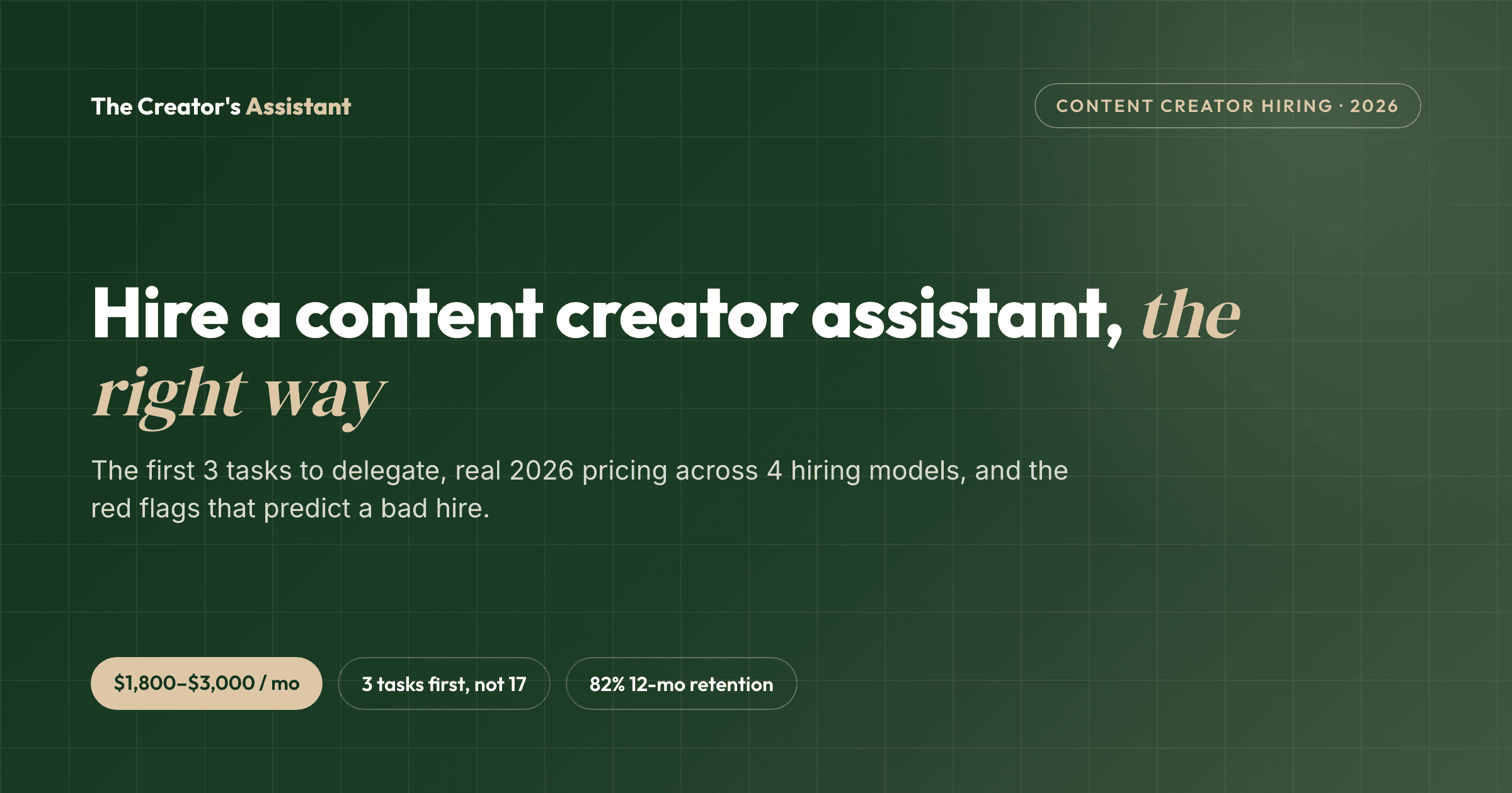 Hero image for content creator assistant